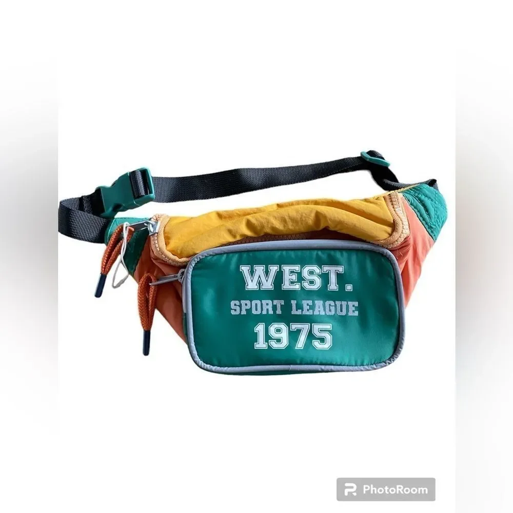 Zara 1975 Green and Orange toddler belt bag